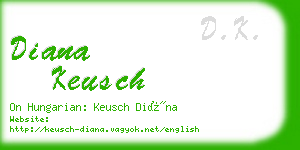 diana keusch business card